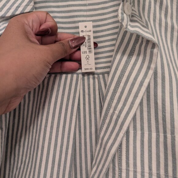 Madewell The Signature Oxford Crop Shirt - Picture 5 of 13